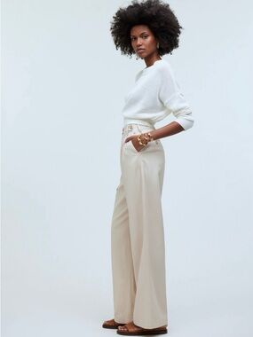 NWT Madewell Harlow Wide Leg Pant in Drapey Twill - Harvest Moon (khaki) Size 2